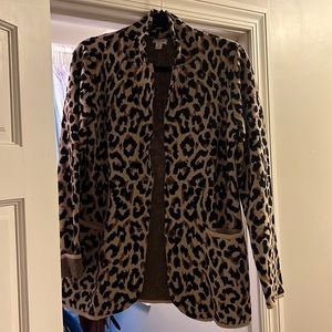 Jcrew factory leopard sweater blazer